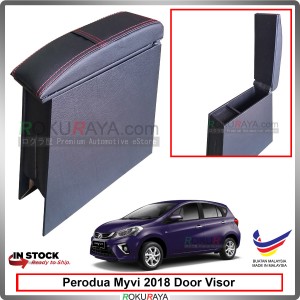 Perodua Myvi (3rd Gen) 2018 4' Plywood PVC Armrest Center Console Box (Sponge+Redline)